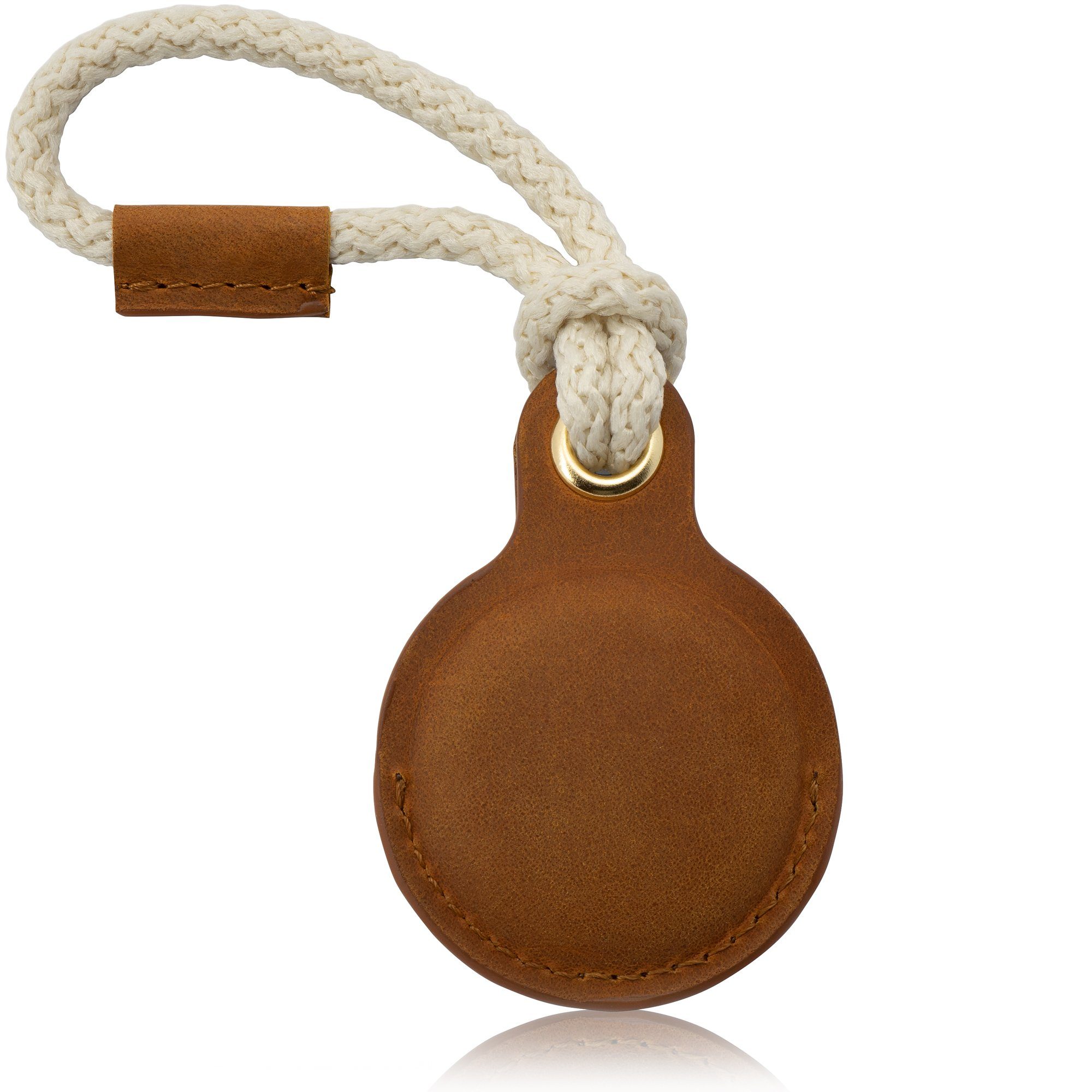 Mister Boncuk Handmade Jewelry Schlüsselanhänger iTAGGi Echtleder Schutzhülle für Apple AirTag, Airtag Anhänger, Echtleder, Segelseil, Case, hülle, schutzhülle