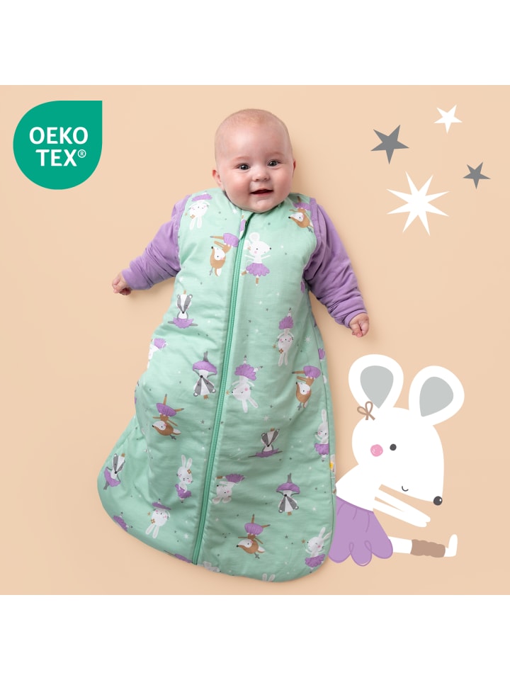 Schlummersack Babyschlafsack, 1.0 TOG in Mint-Lila günstig kaufen