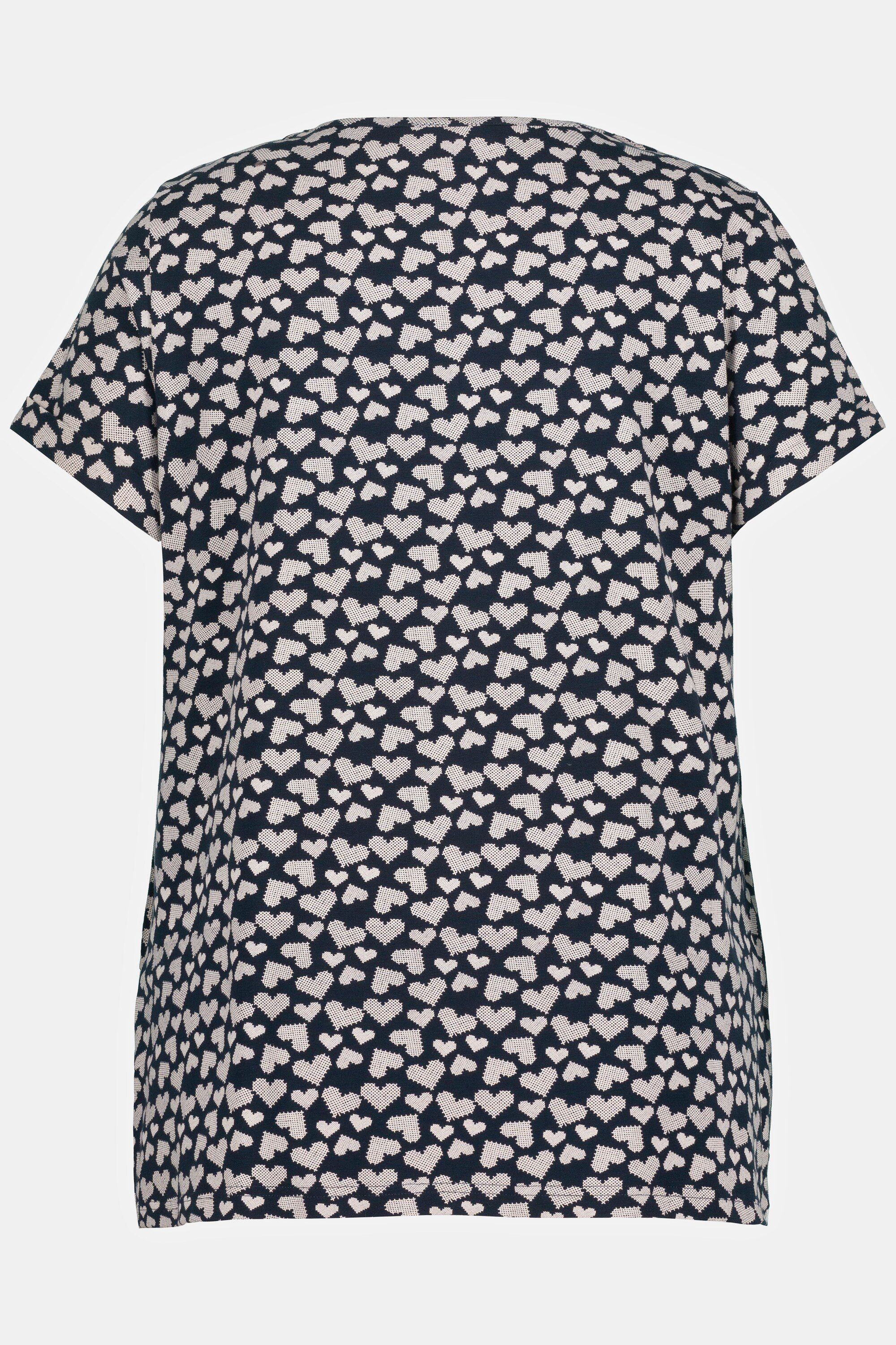 Ulla Popken Umstandsshirt Bellieva T-Shirt mit Still-Funktion Herz-Print