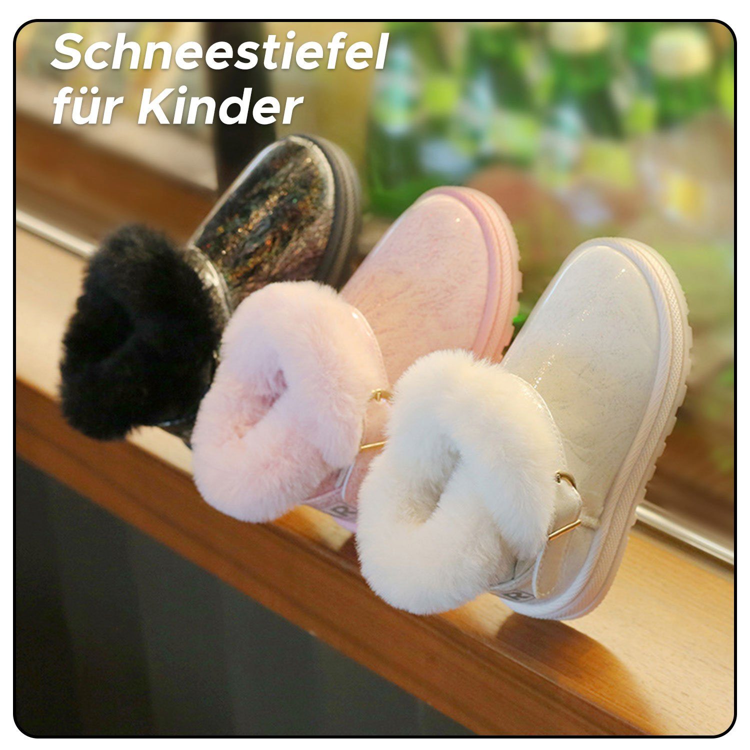 Daisred Wintermode Schneestiefel warm Prinzessin Kinderstiefel Stiefel