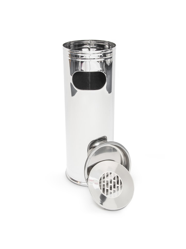 relaxdays Standaschenbecher in Silber - (H)75 cm günstig kaufen onesize