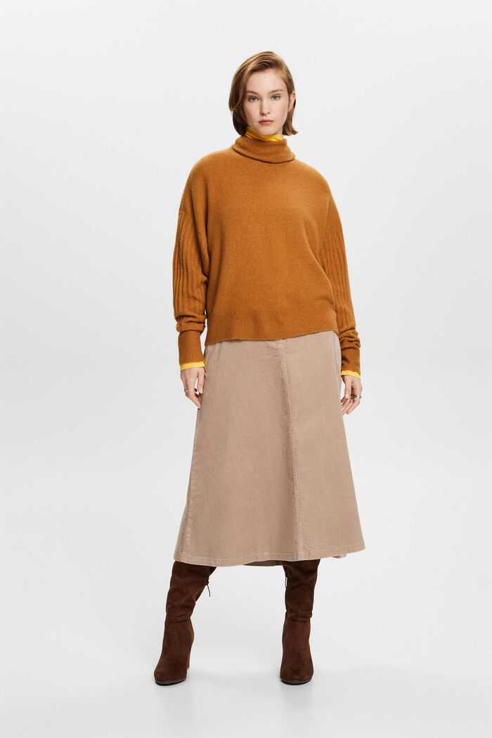 Rollkragenpullover aus Wollmix