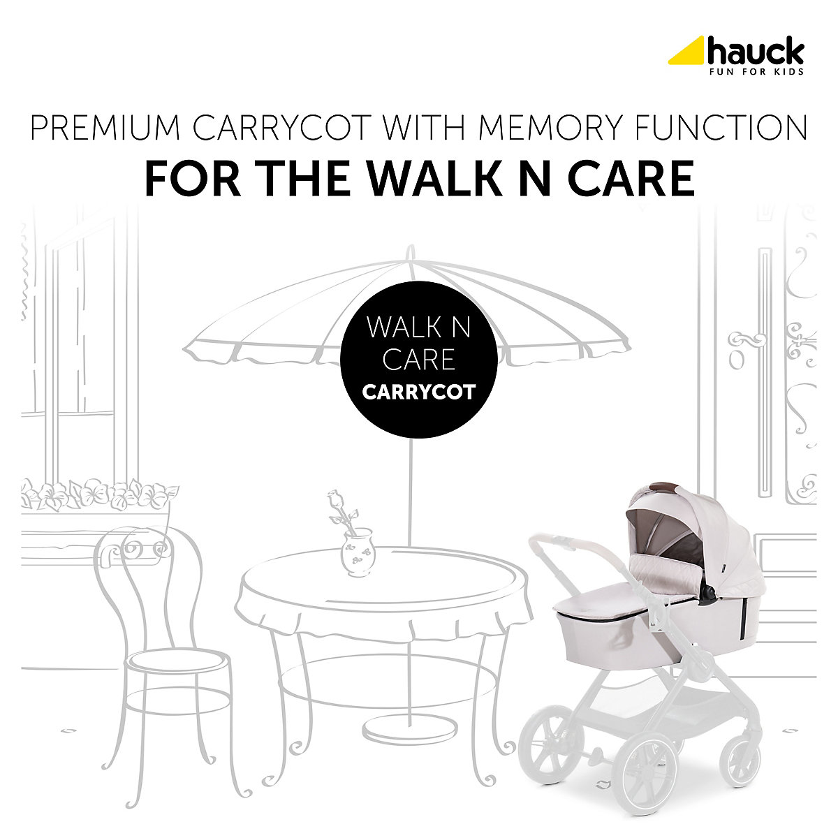 Kinderwagenaufsatz Walk N Care,  Beige