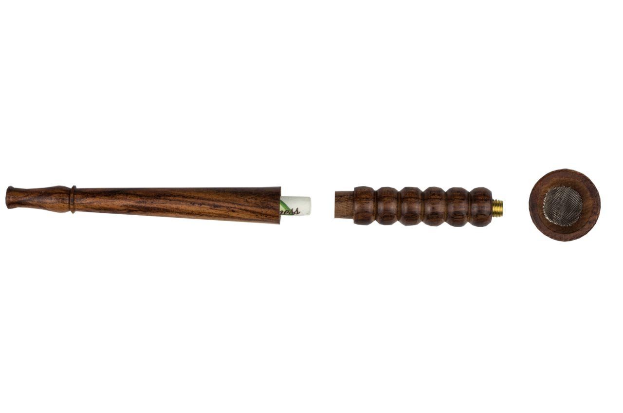 Weedness Signalpfeife Aktivkohlefilter-Pfeife 17 cm aus Ebenholz Handgeschnitzt Tabak, (1-St)