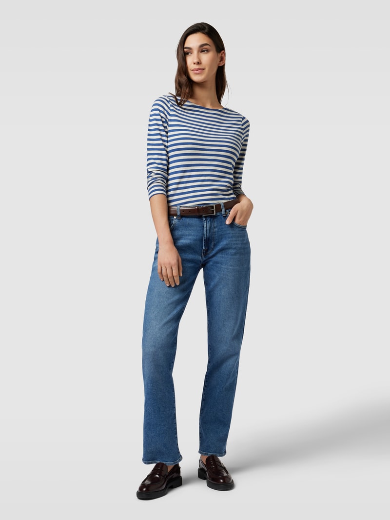 Longsleeve mit Streifenmuster in rauchblau