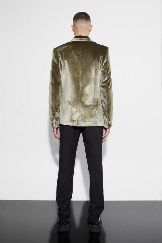 Samt-Blazer mit Schal-Kragen