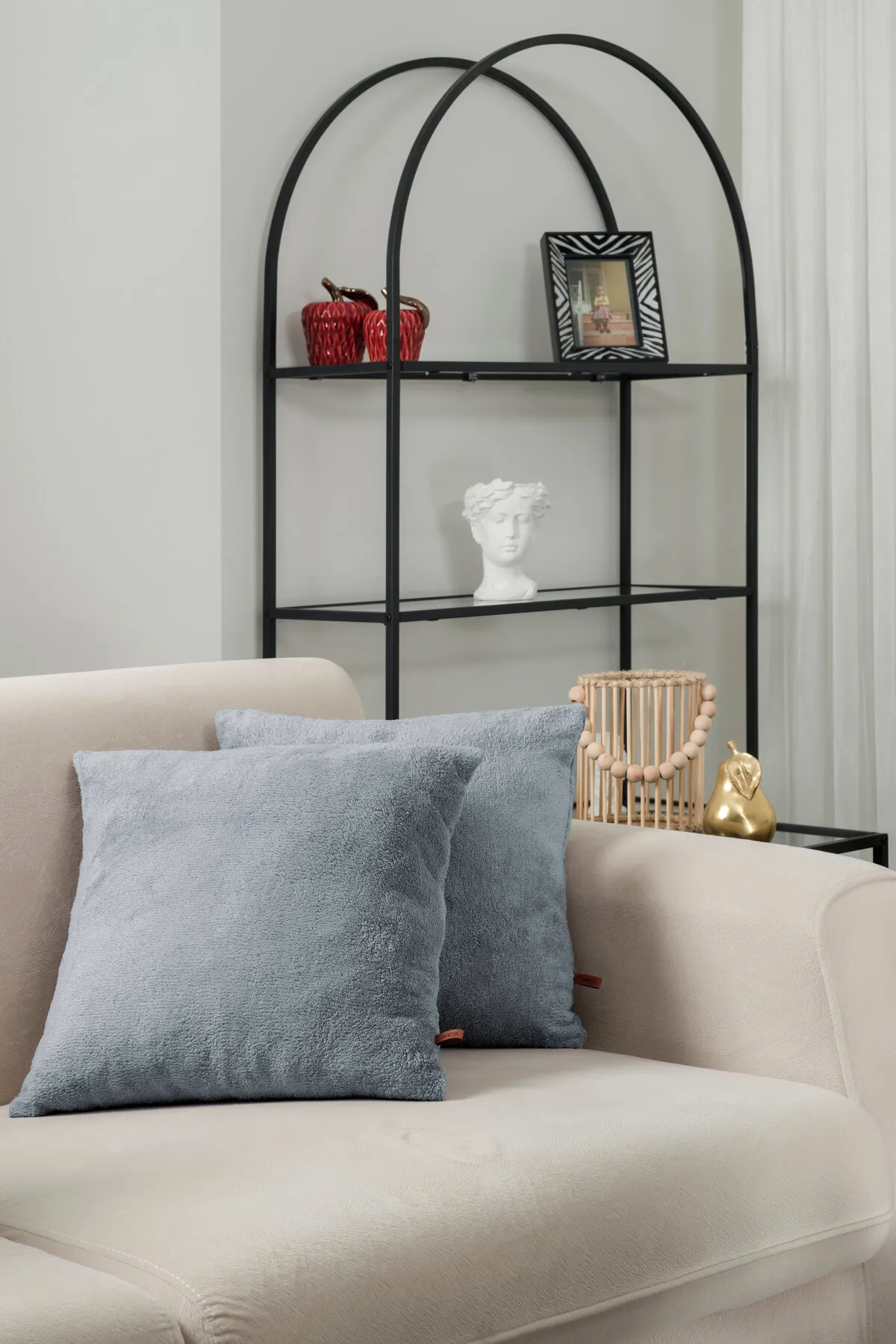 Formeya  Doppelseitiger Wellsoft-Stoff, 2-teilig, 44 x 44 cm, dekorativer Geschenk-Kissenbezug aus Plüsch