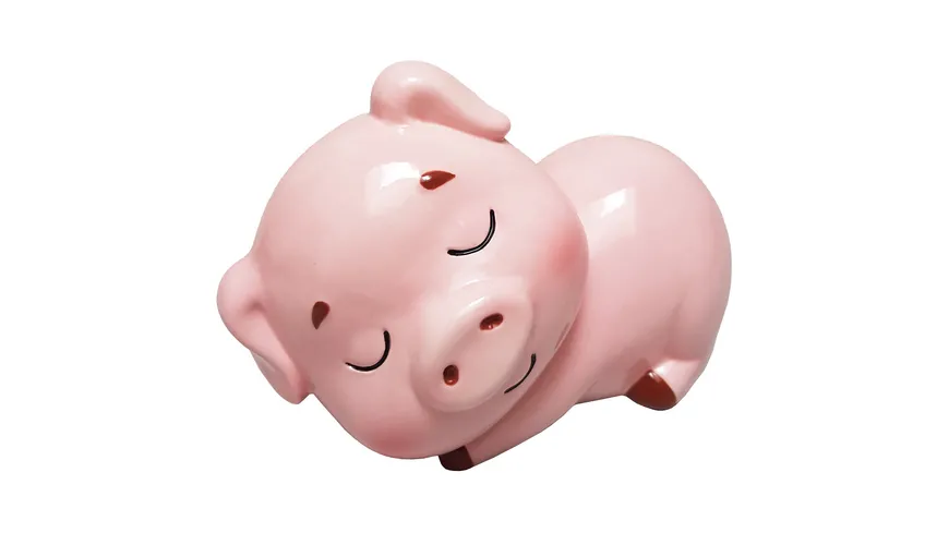 TRENDSHOP Spardose Schweinchen liegend