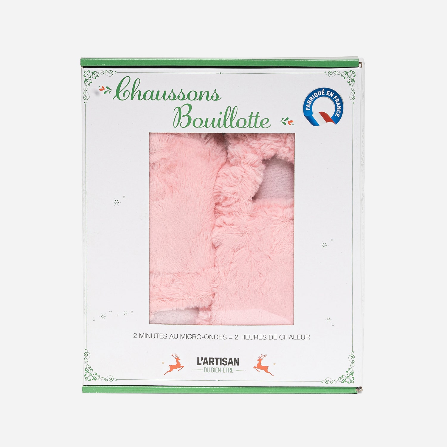 Chaussons-bouillotte roses
