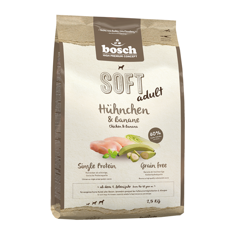 bosch Hundetrockenfutter bosch Soft Hühnchen & Banane 2,5 kg