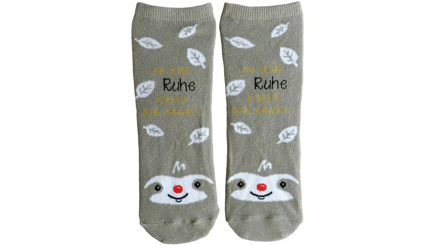 H:)PPYlife Zaubersocken »In der Ruhe liegt die Kraft« braun