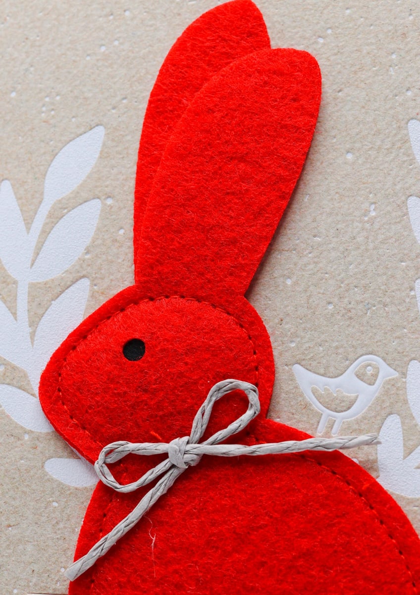 Grußkarte Ostern Filzhase, 1 St