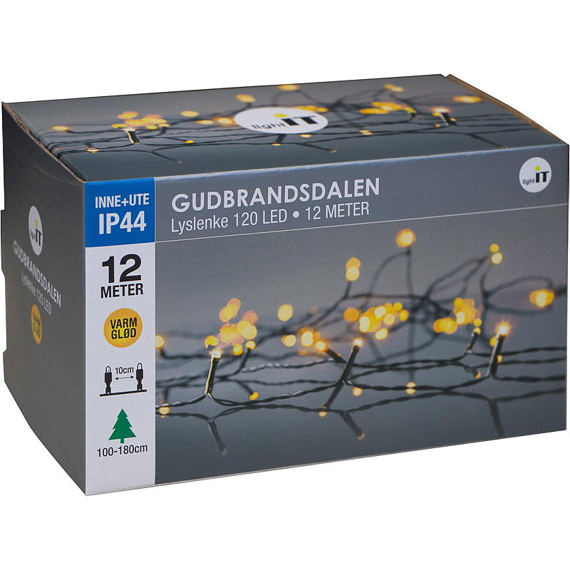Lyslenke 100 LED Varmglød, Gudbrandsdalen
