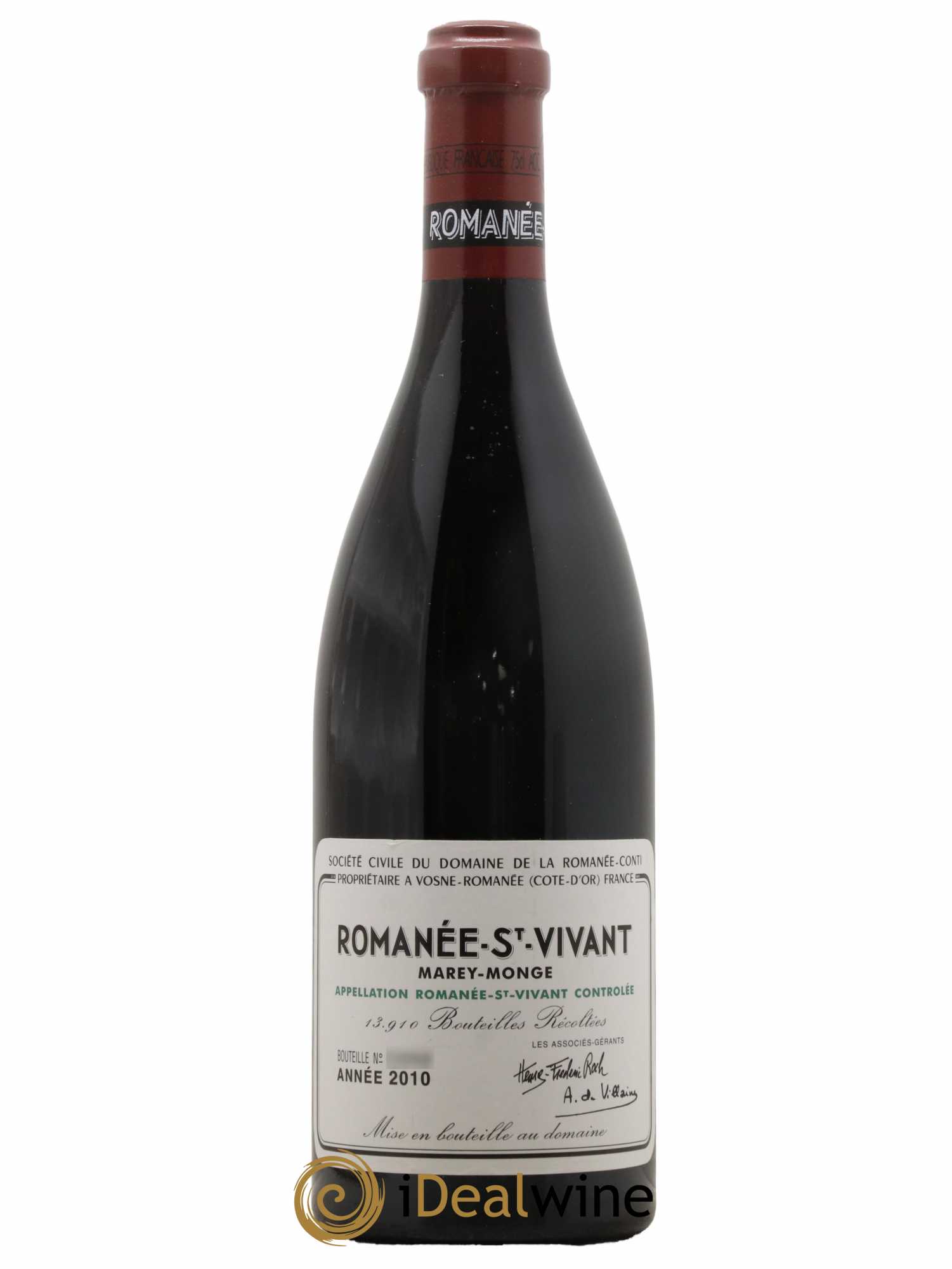 Romanée-Saint-Vivant Grand Cru Domaine de la Romanée-Conti  2010 - Lot de 1 Bouteille