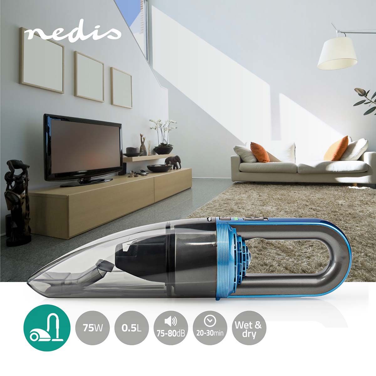 Nedis VCHH6BU75 Handstaubsauger