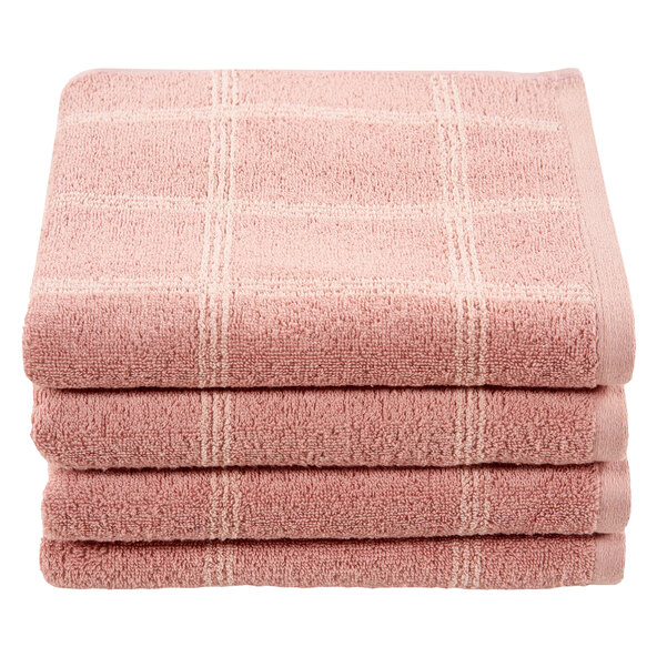 Frottierserie Square Handtuch, rosa, 2 x 2er Set