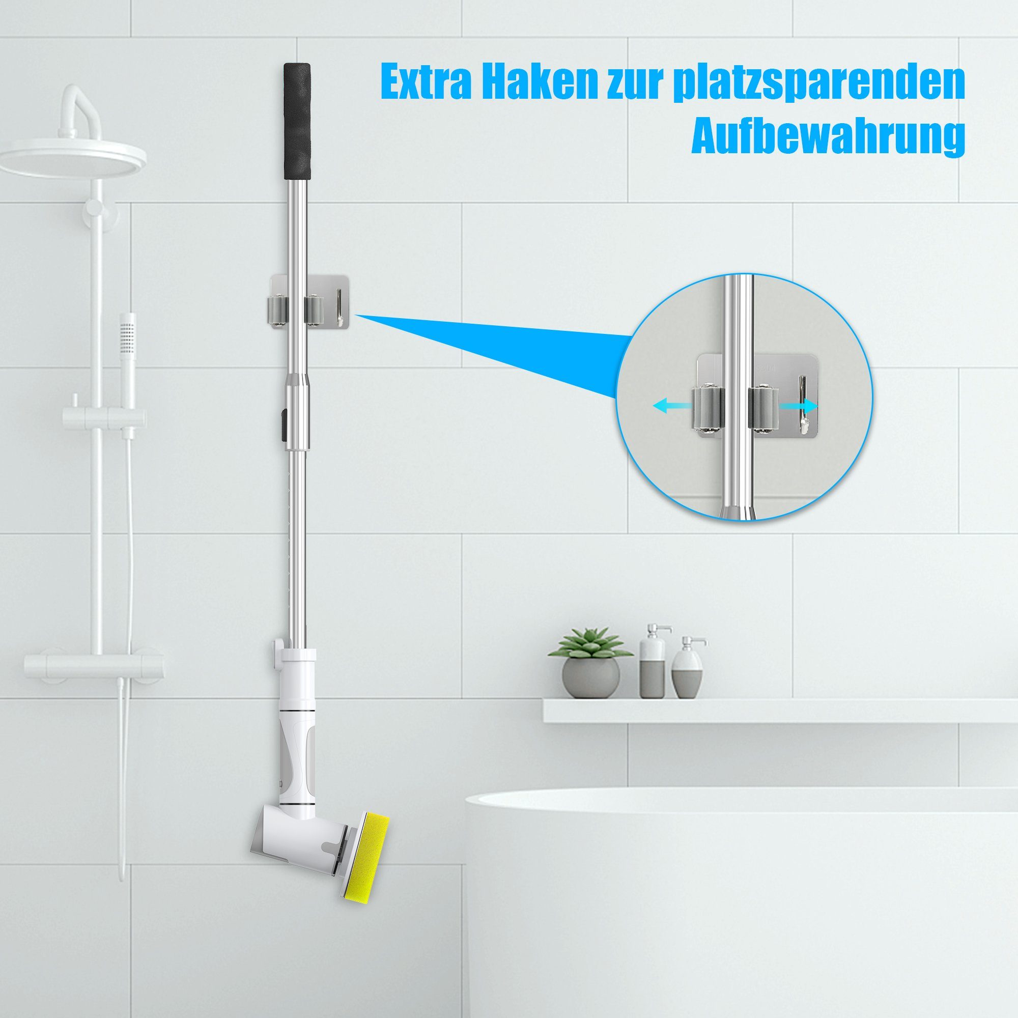 Vbrisi Reinigungsbürste Elektrische Reinigungsbürste Spin schrubber aufladbar felgenbürste
