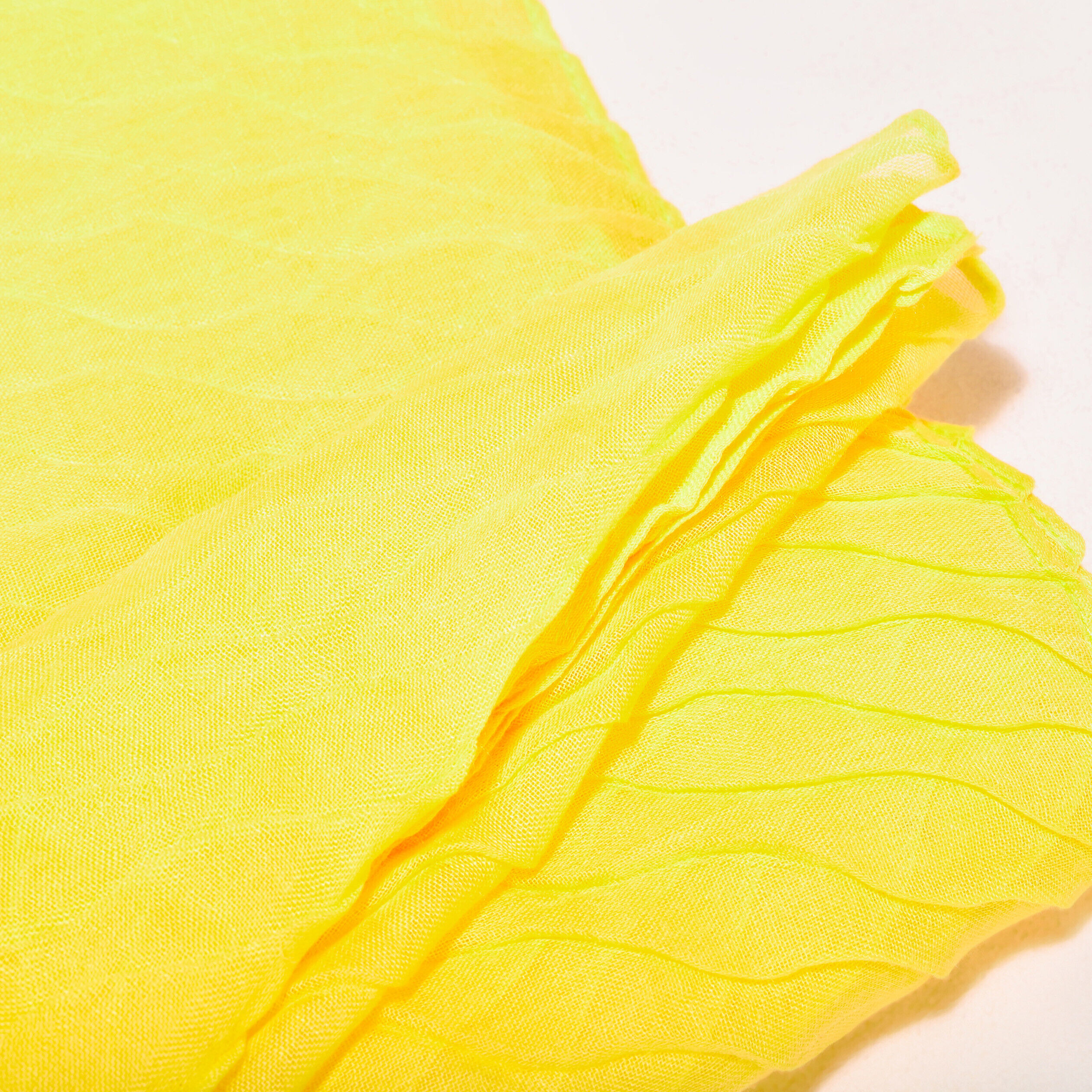 Foulard plissé jaune pastel femme | Cache Cache