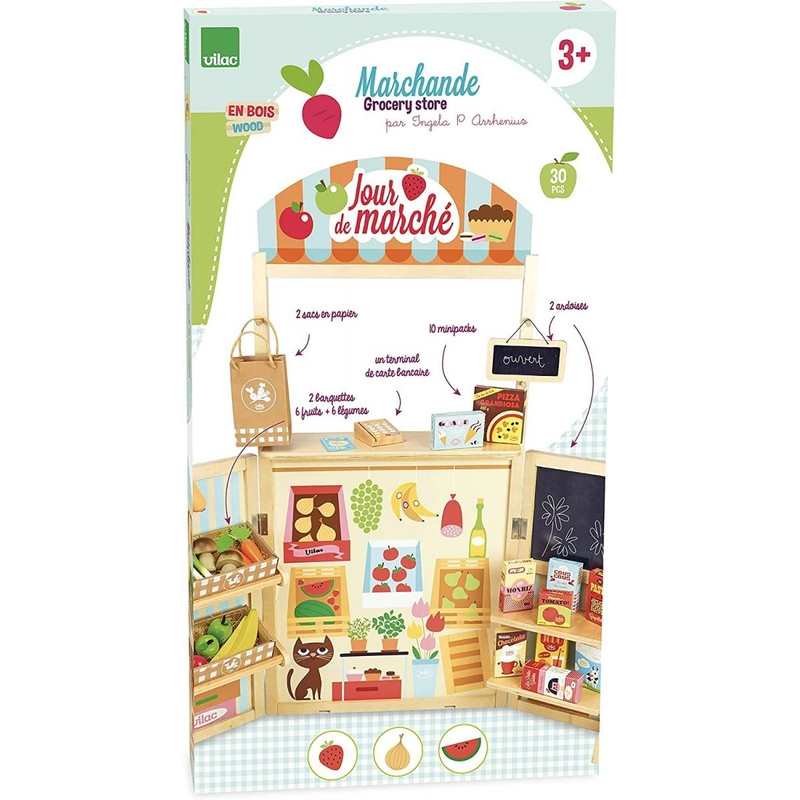 Marchande Jour de marché en bois