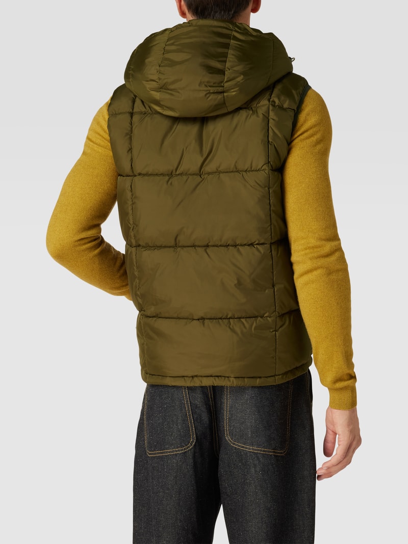 Steppweste mit Kapuze Modell 'bodywarmer' in olivgrün