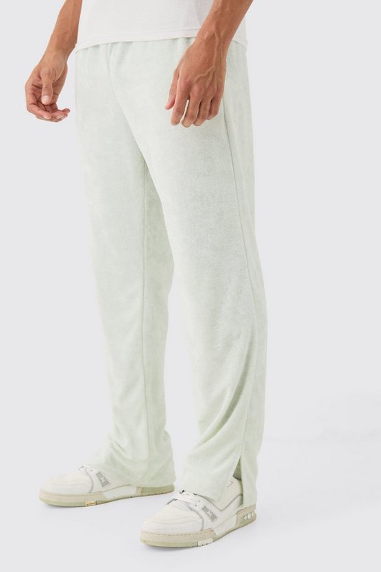 Frottee-Jogginghose mit geteiltem Saum