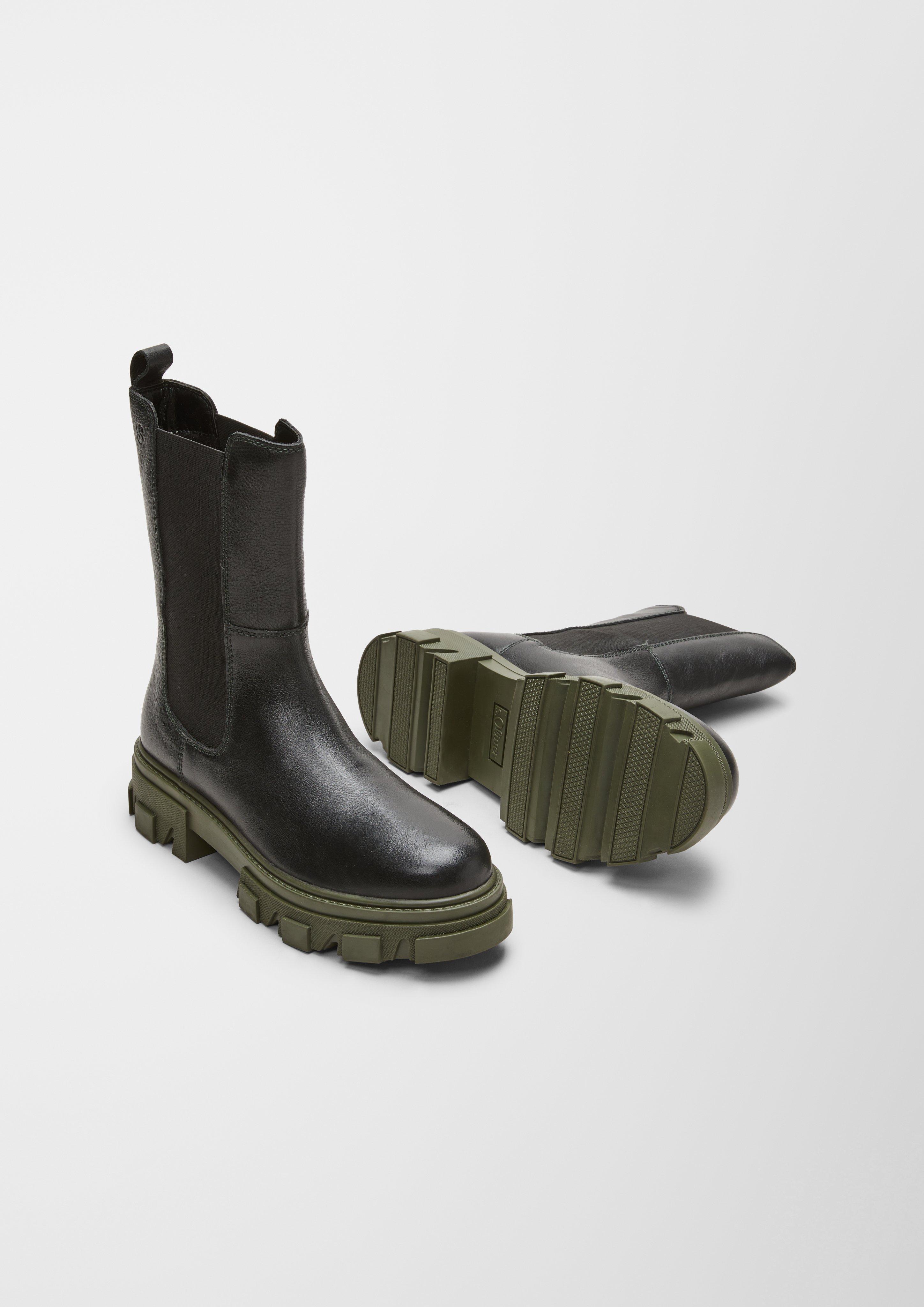 Chunky Boots aus Glattleder  6006594-071