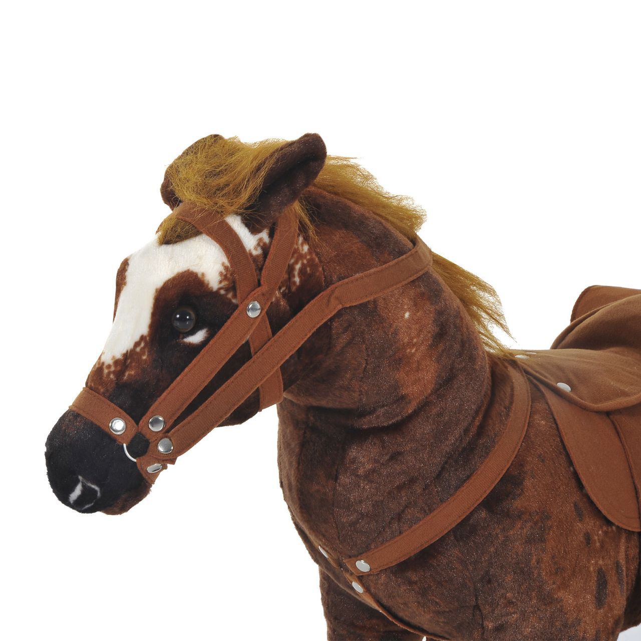 HOMCOM Spielpferd Reitpferd für 3  Jahre Kinder mit Pferd Sound Plüschtier