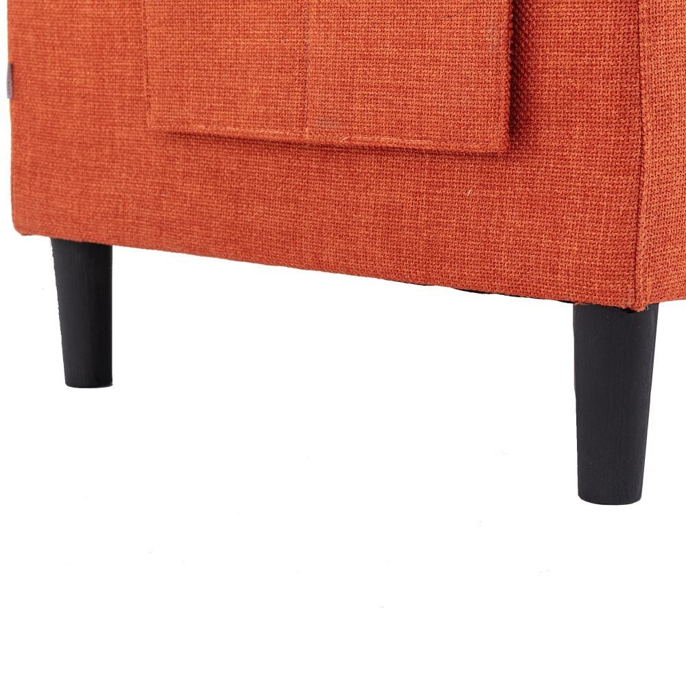 BlingBin Ecksofa Couch in L-Form Sofa Eckcouch Polsterecke mit Stauraum, 1er Set 1 Teile, mit Schlaffunktion, Stauraum-Chaise, mit Hocker Couch