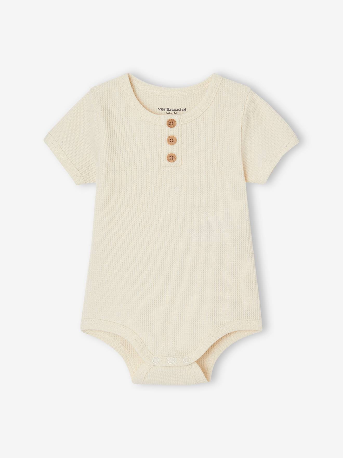 Vertbaudet 2er-Pack Baby Bodys Bio-Baumwolle Oeko-Tex - olivgrün