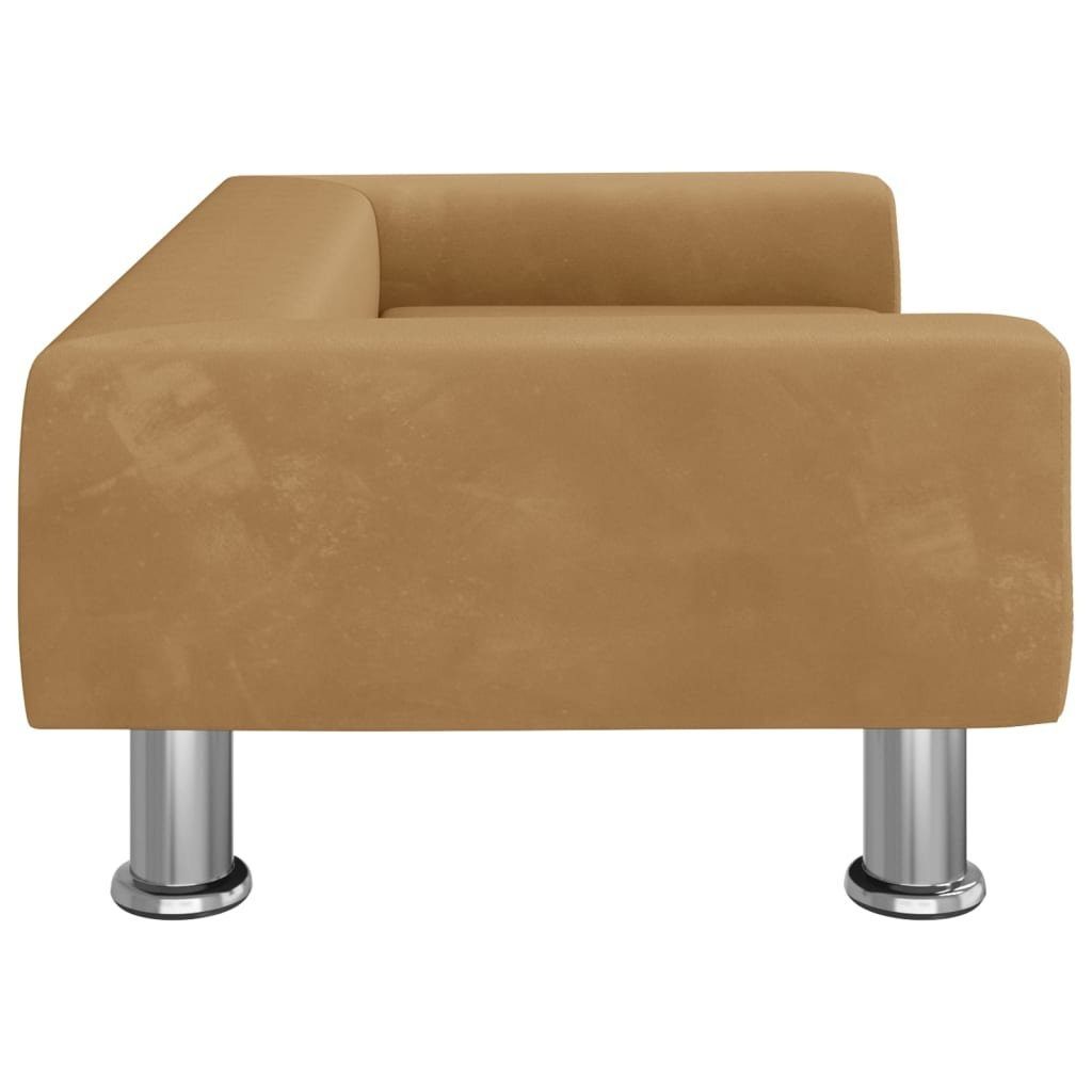 vidaXL Kindersofa Kindersofa Braun 70x45x26,5 cm Samt Kindercouch Kindermöbel Kinderzimm