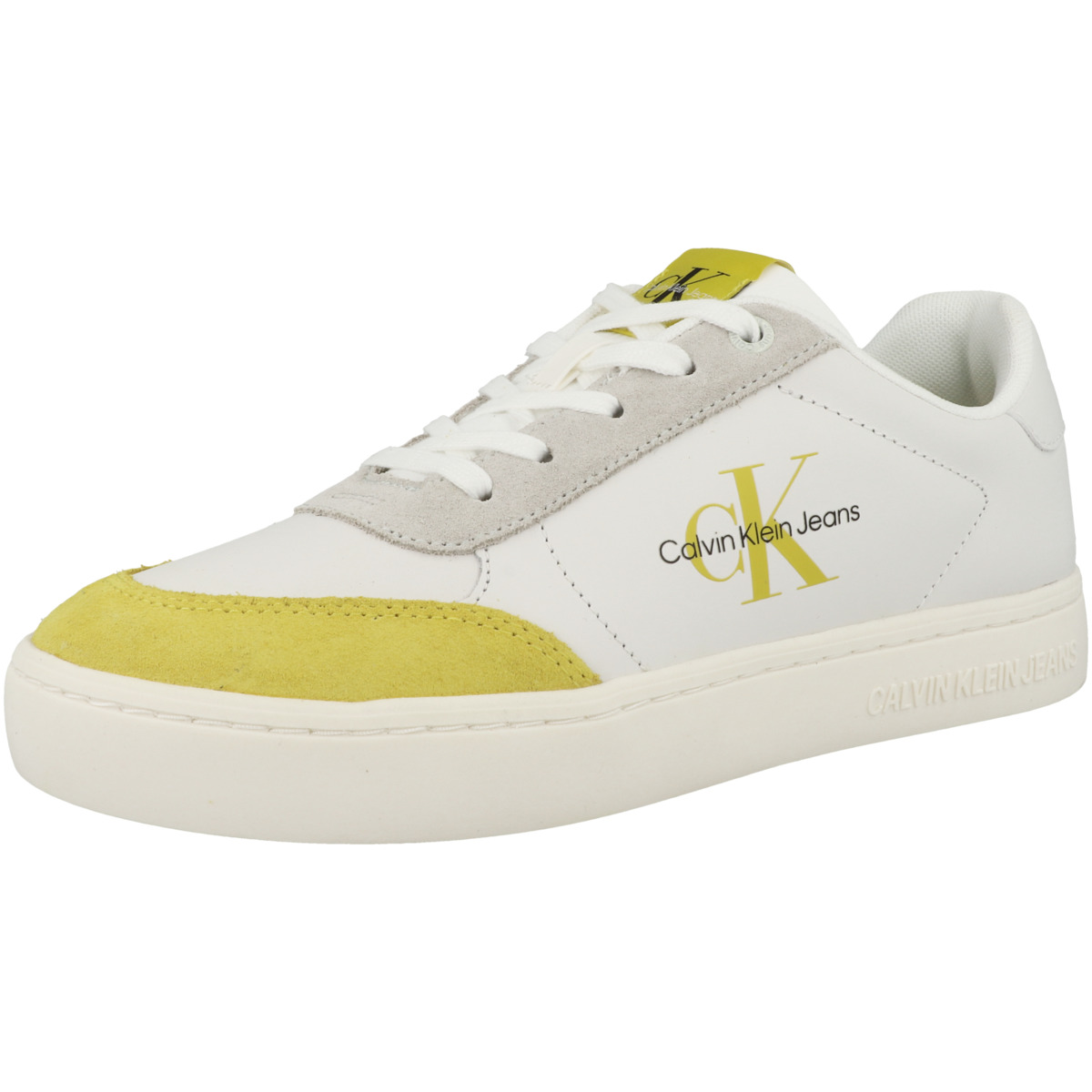 Calvin Klein Classic Cupsole Laceup Su-Lth Sneaker low weiss