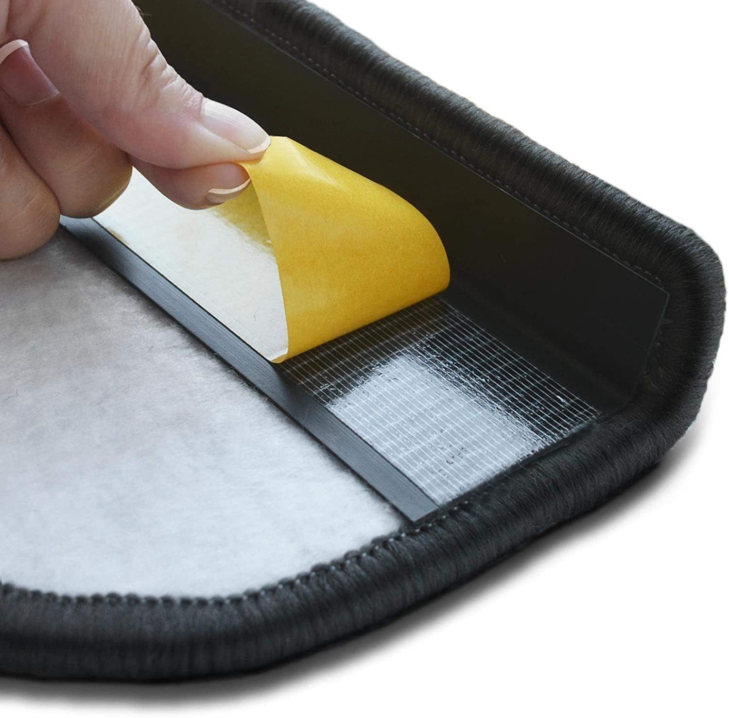 Stufenmatte Grandeur, Erhältlich in vielen Farben & Größen, Treppenschutz, Floordirekt, Halbrund, Höhe: 9 mm