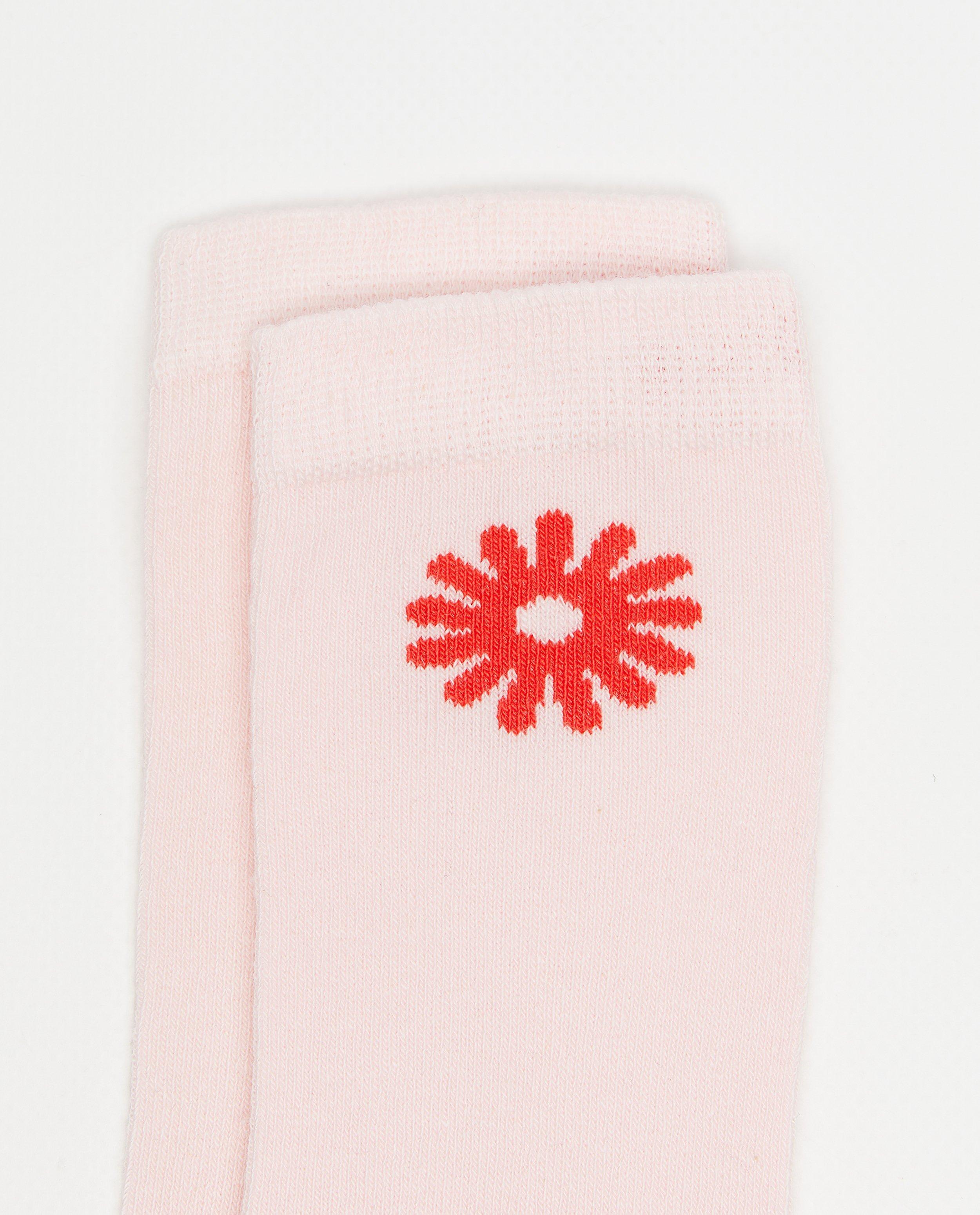 Șosete Besties cu imprimeu floral albastru