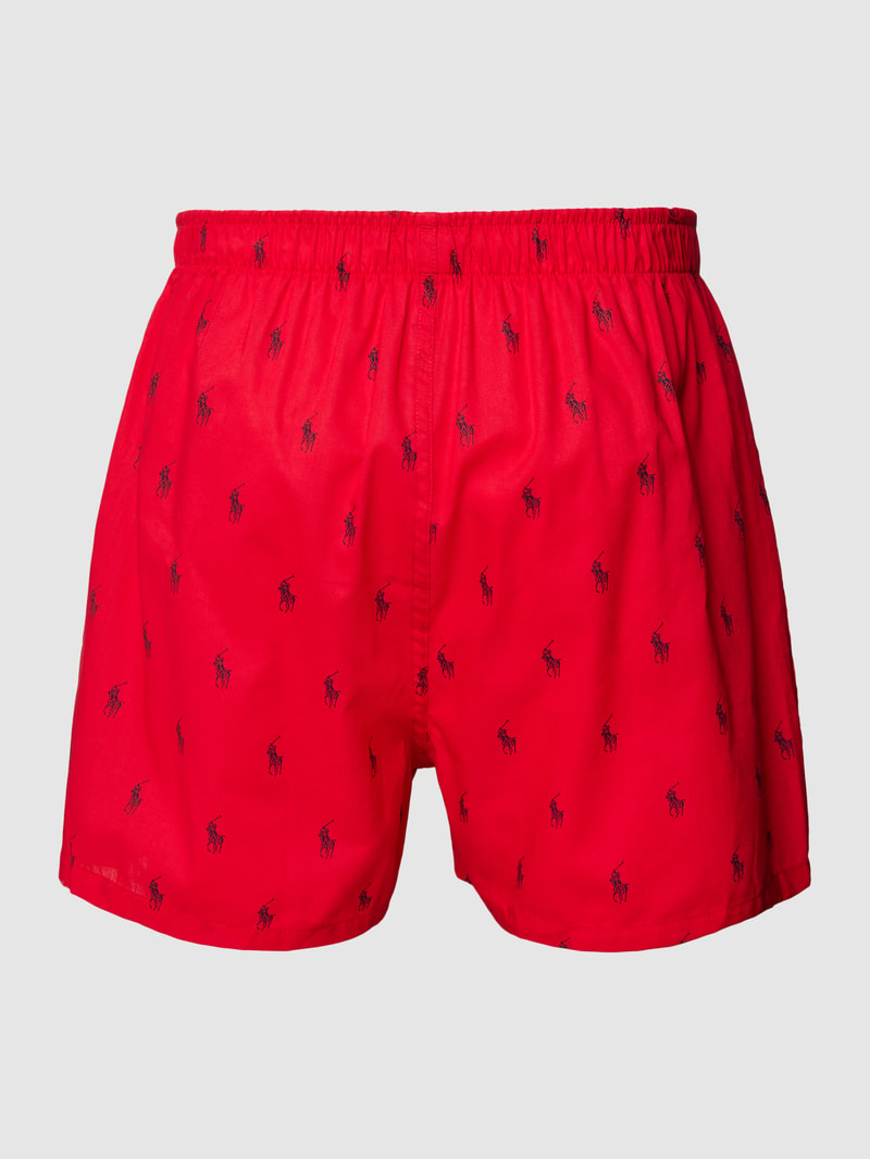 Boxershorts mit Label-Patch im 2er-Pack in rot