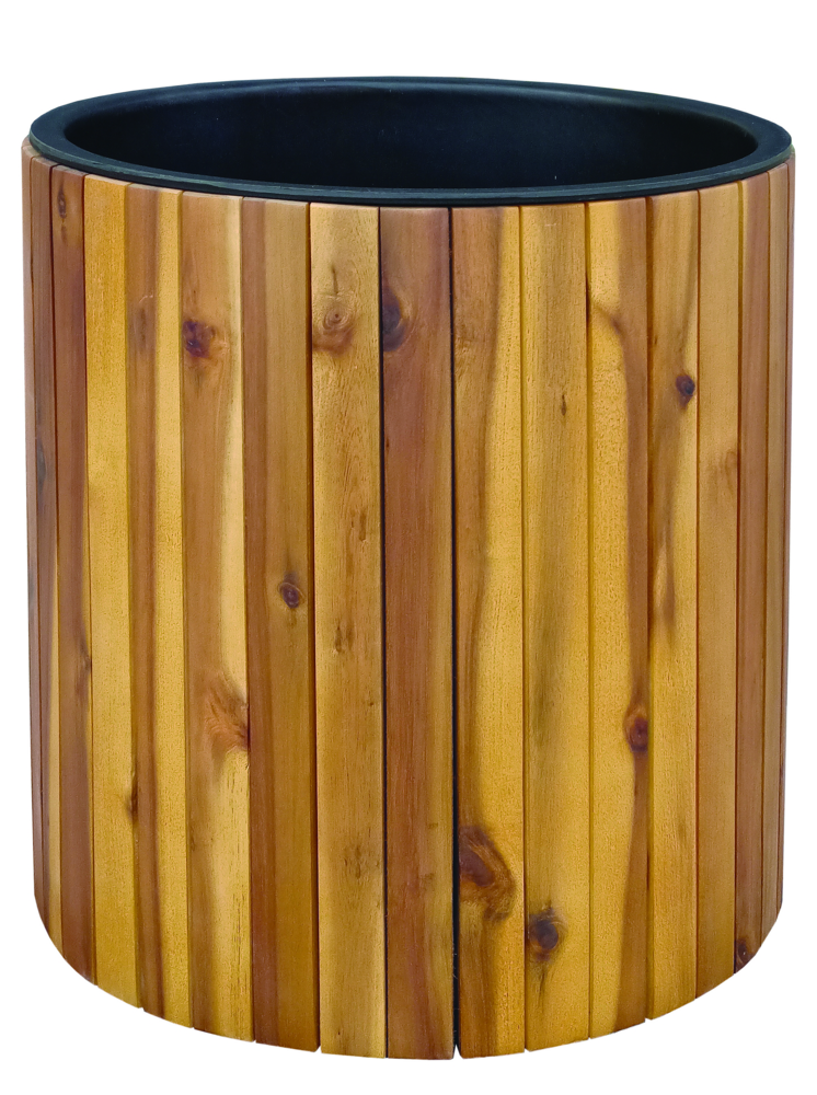 Hardin 1fachgut Pflanzkasten,Pflanztopf, Blumentopf,Blumenkasten, Blumenkübel 34 x 37,5cm FSC braun