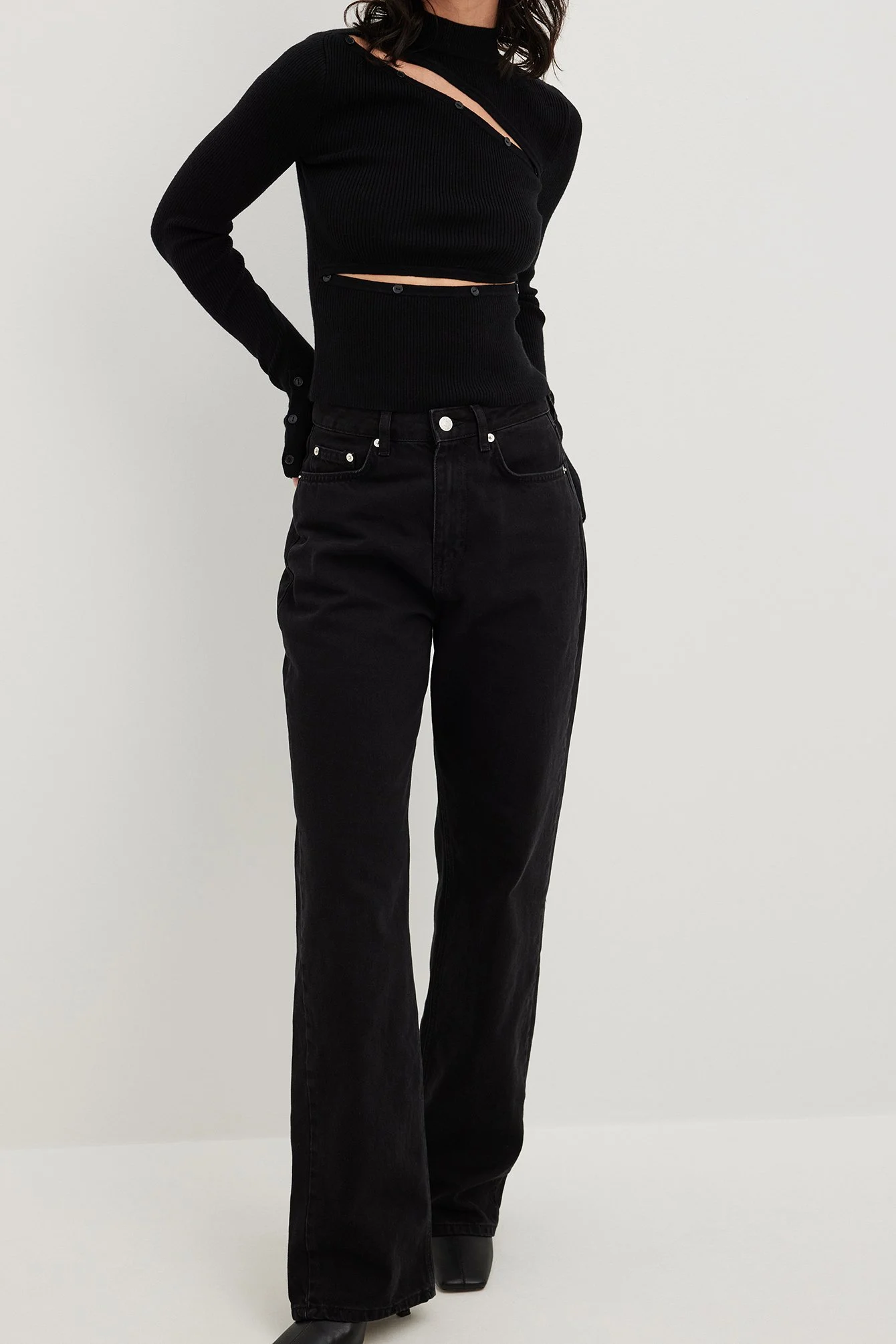 Strick-Top mit Cut-outs