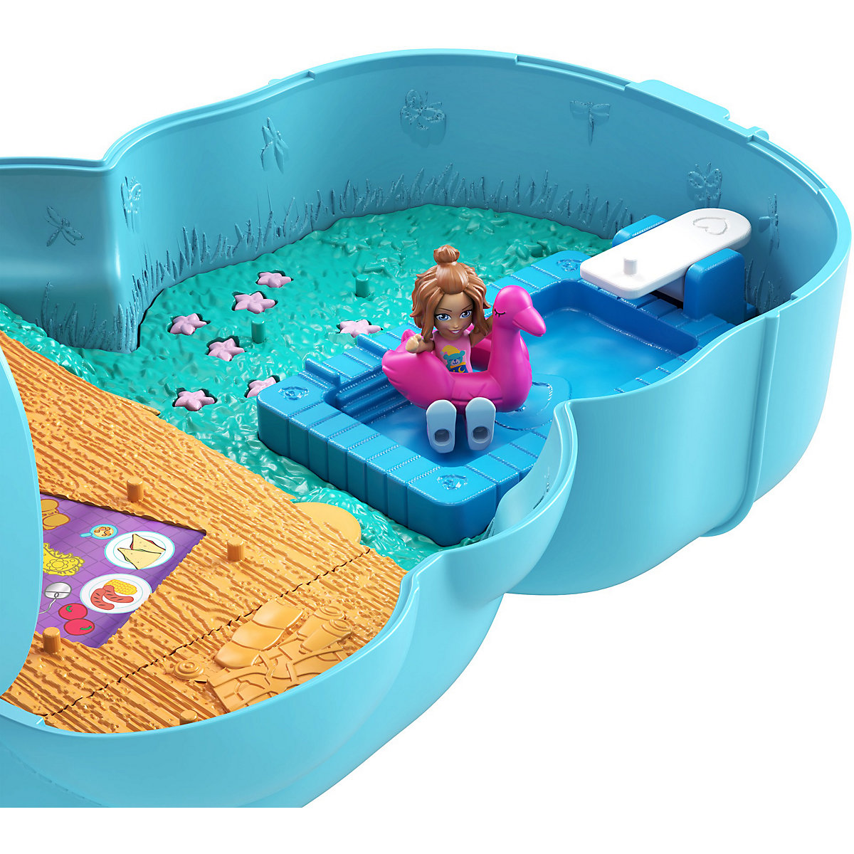 Polly Pocket Sleepover Teddybär-Tasche, inkl. 2 Figuren & Zubehör