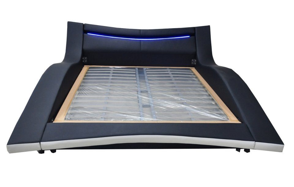 JVmoebel Bett Luxus Design Leder Doppel Hotel Bett Gepolstertes Ehe Moderne Betten