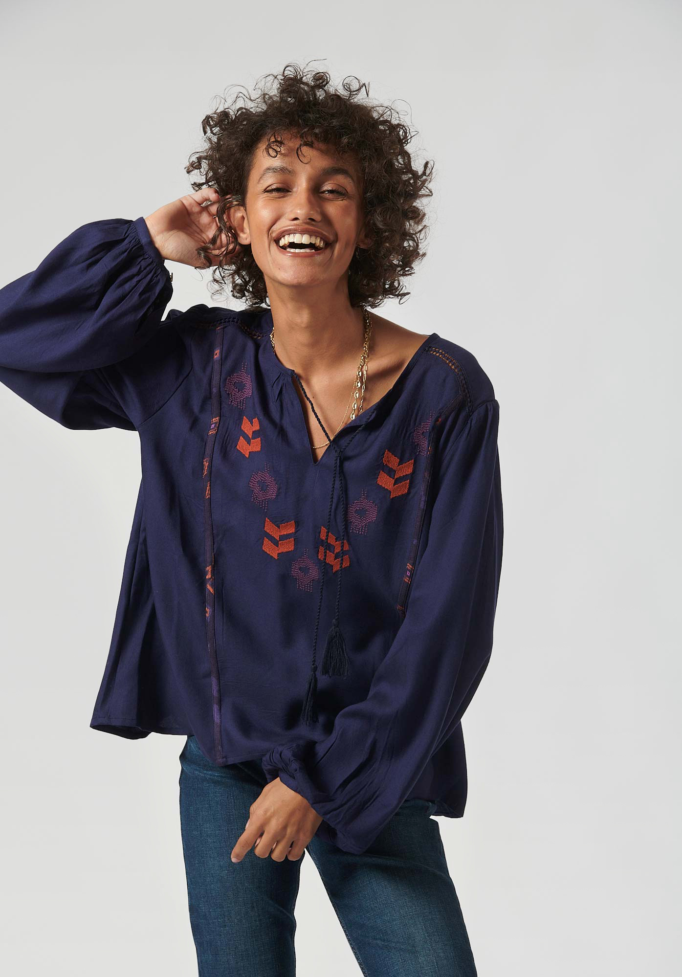 BONNY  Blouse bleue femme