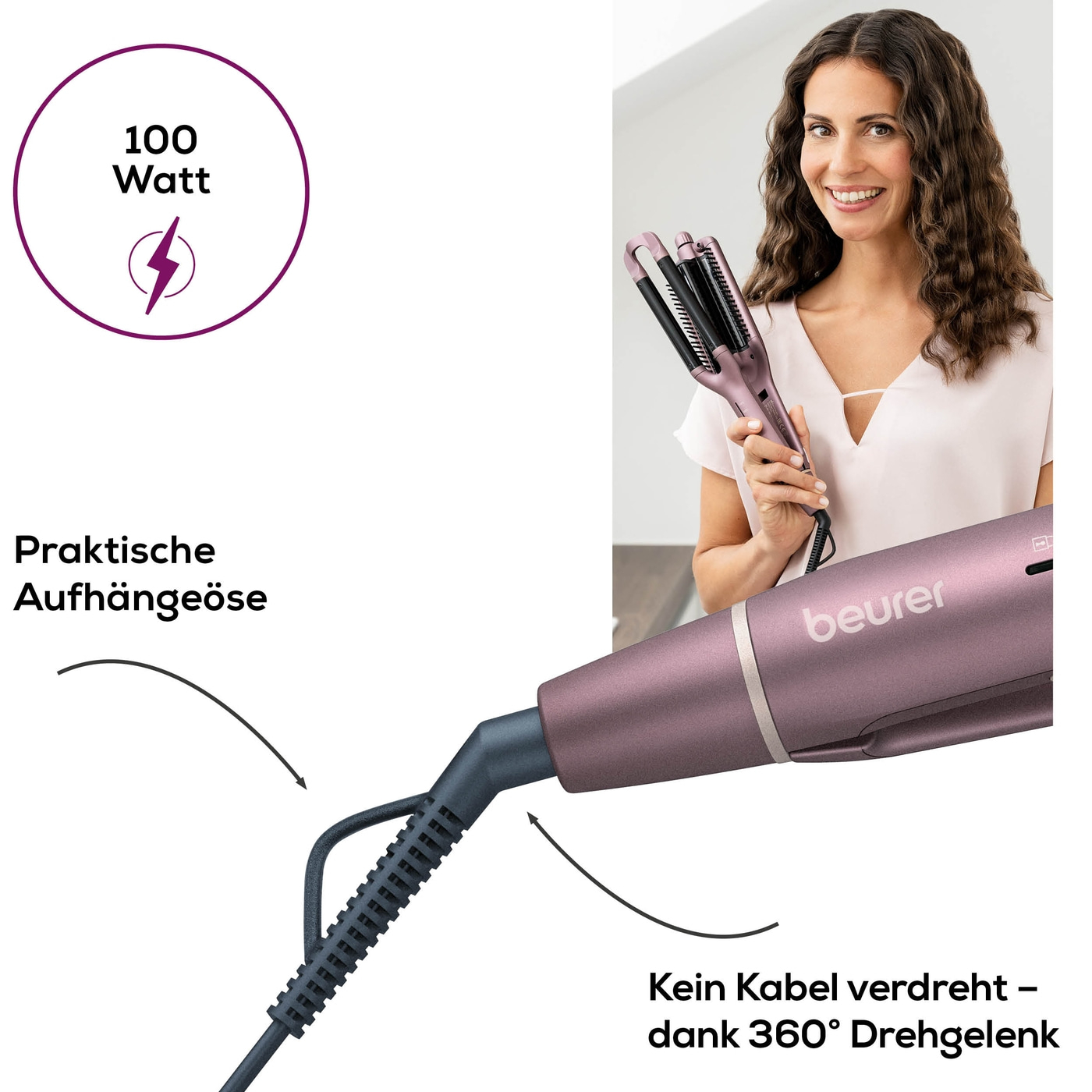 Beurer Welleneisen HT 65-Vier verschiedene Looks mit nur einem Gerät