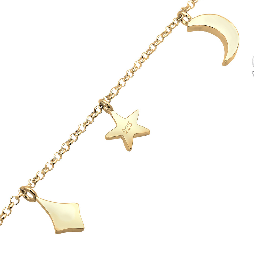 Elli Elli Bracelet Astro Sterne Halbmond  Kristalle 925 Silber Bracelet