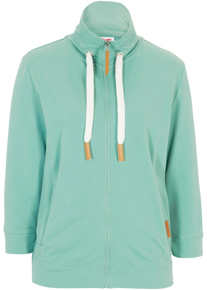 Lockere Sweatjacke, 3/4-Arm