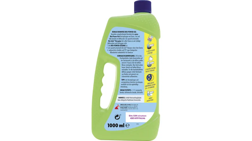 rorax Rohrfrei Bio Power-Gel 1 l