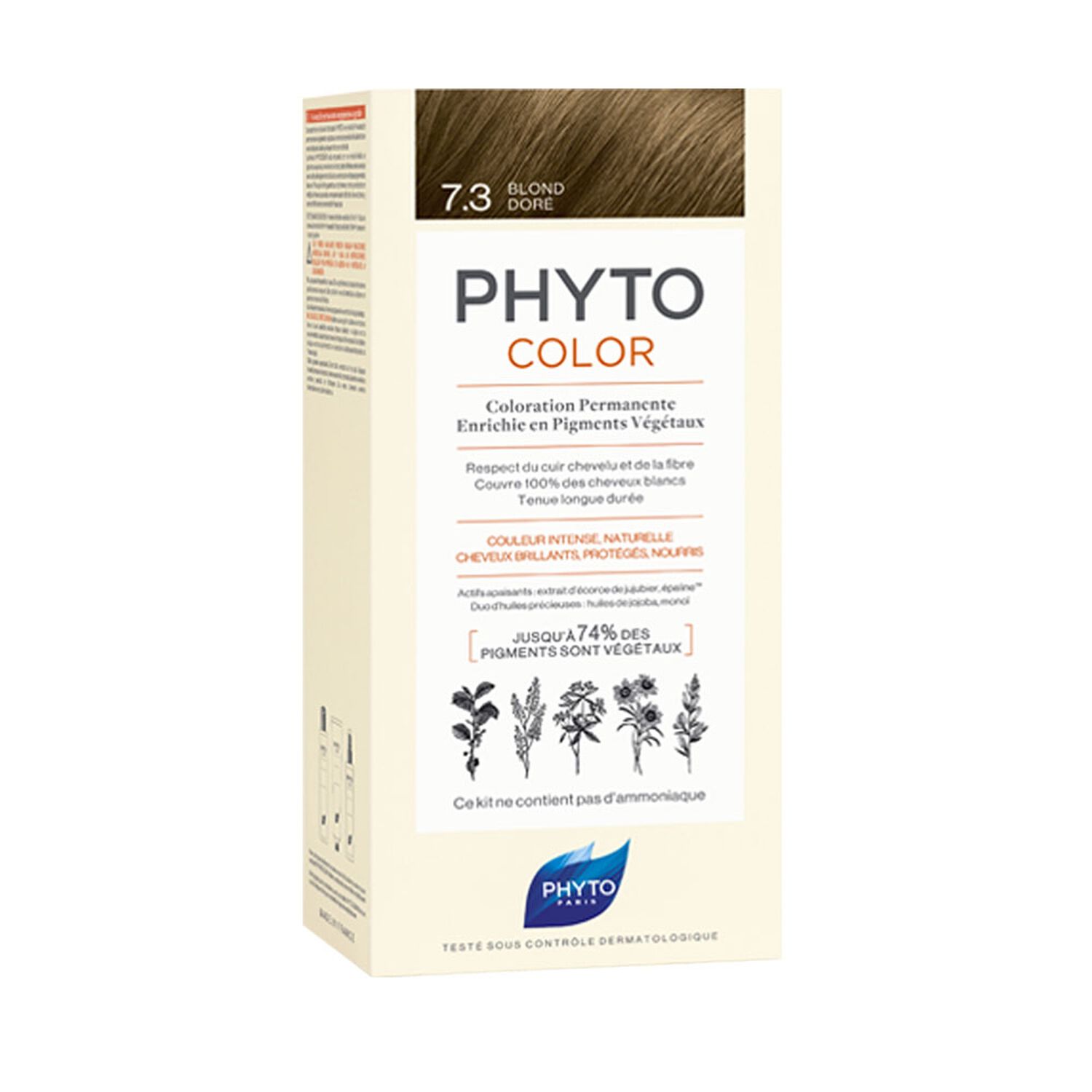 Phyto Phytocolor Coloration Permanente 7.3 Blond Doré - Cheveux Colorés ou blancs