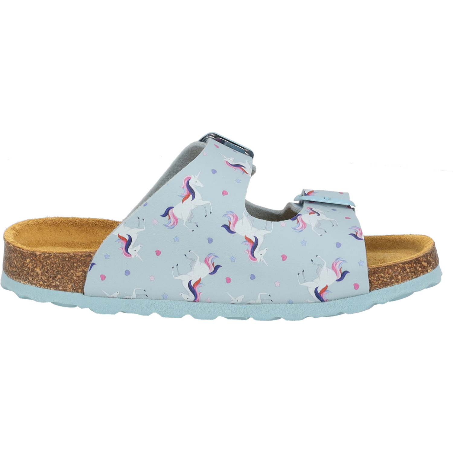 Palado Kids Korfu G Print, Pantoletten, Kinder, Hellblau Unicorn