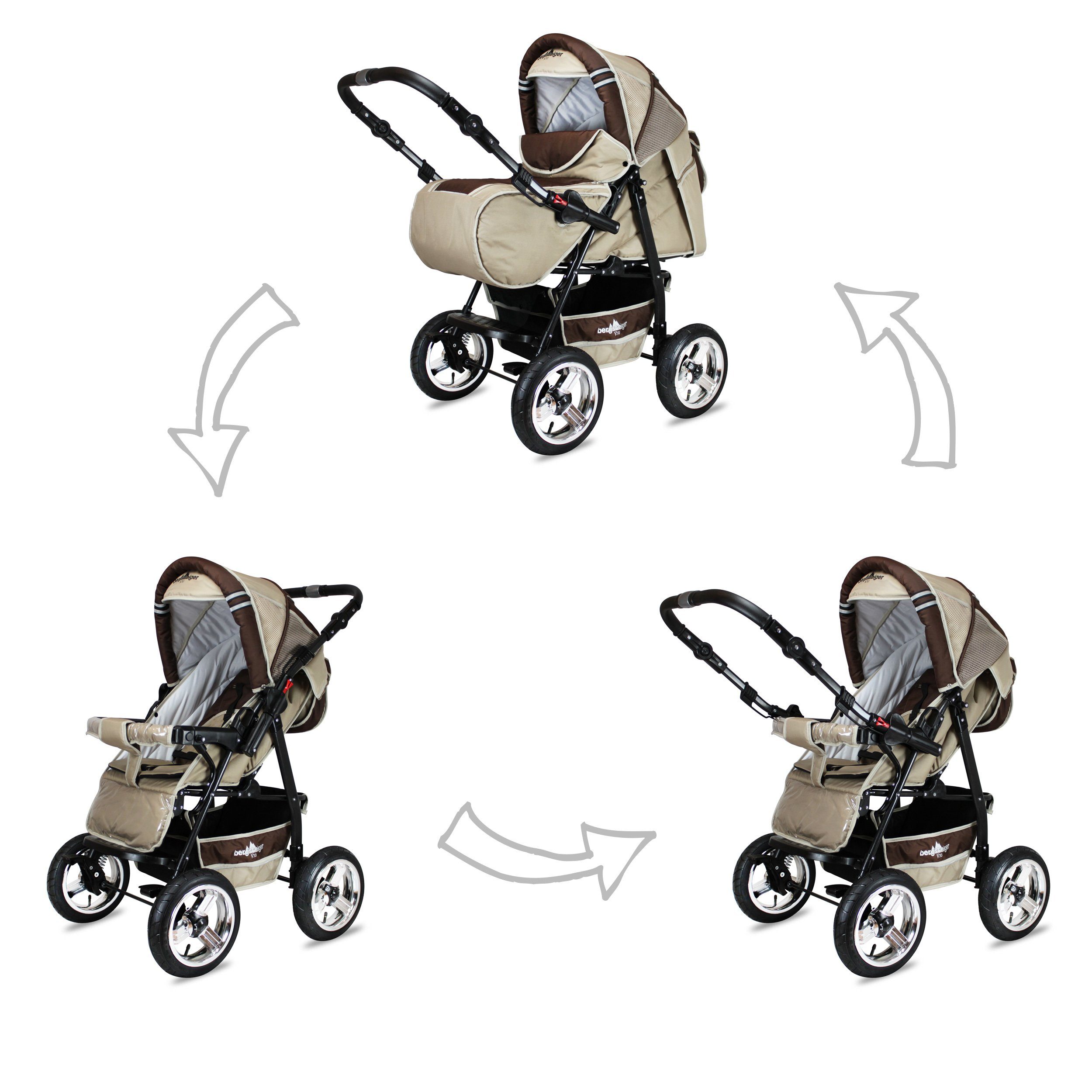 bergsteiger Kombi-Kinderwagen Rio, (10-tlg)
