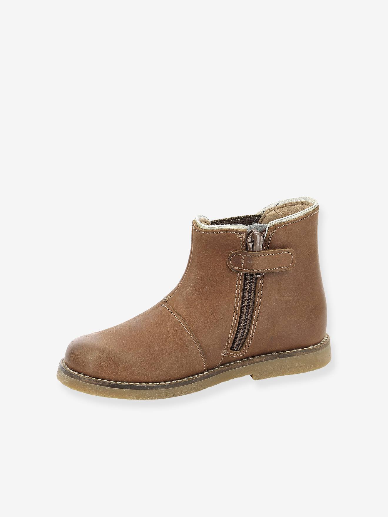 Boots en cuir fille Sarmille ASTER® bordeaux