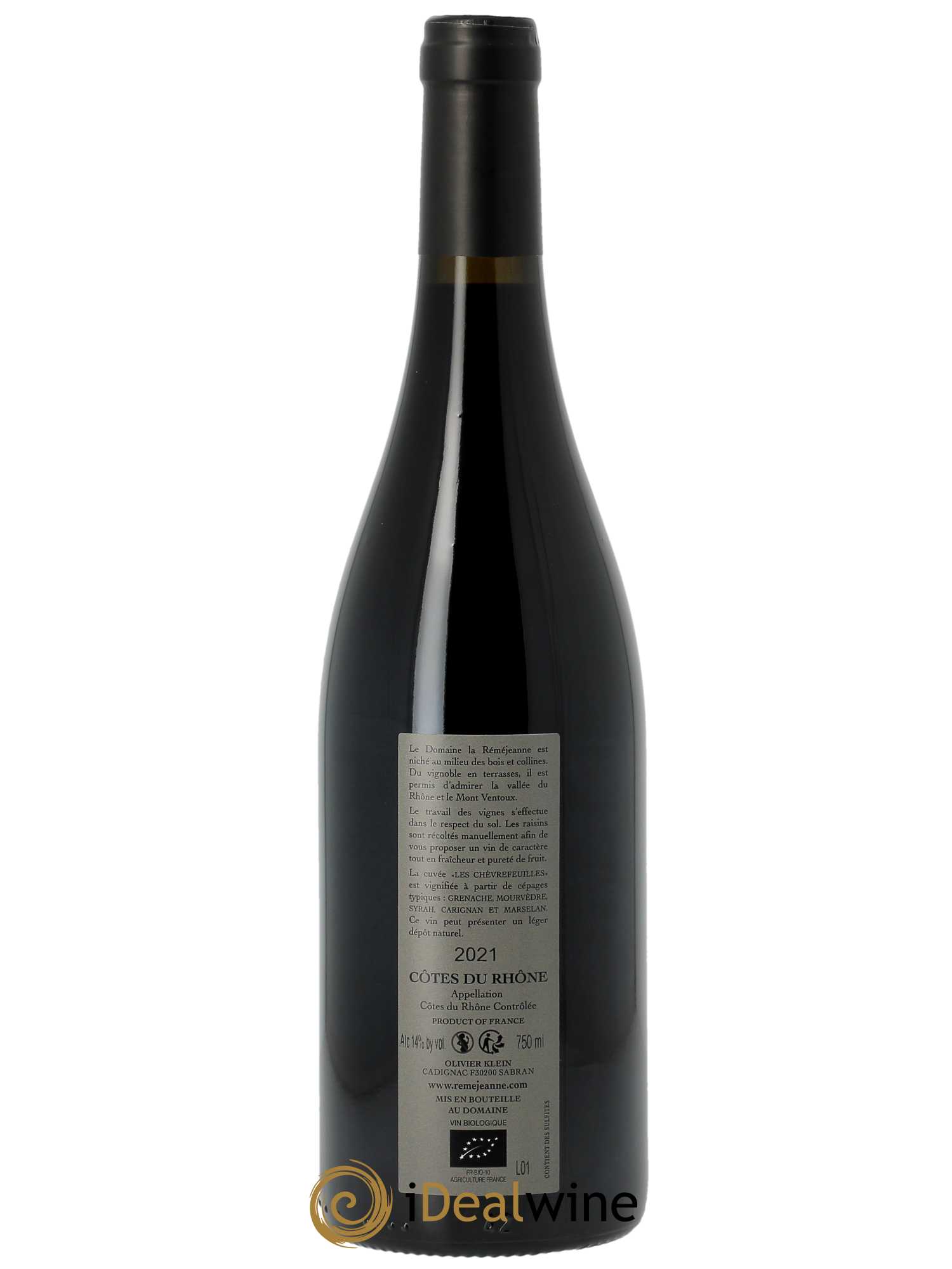 Côtes du Rhône Les Chèvrefeuilles La Réméjeanne  2021 - Lot de 1 Bouteille