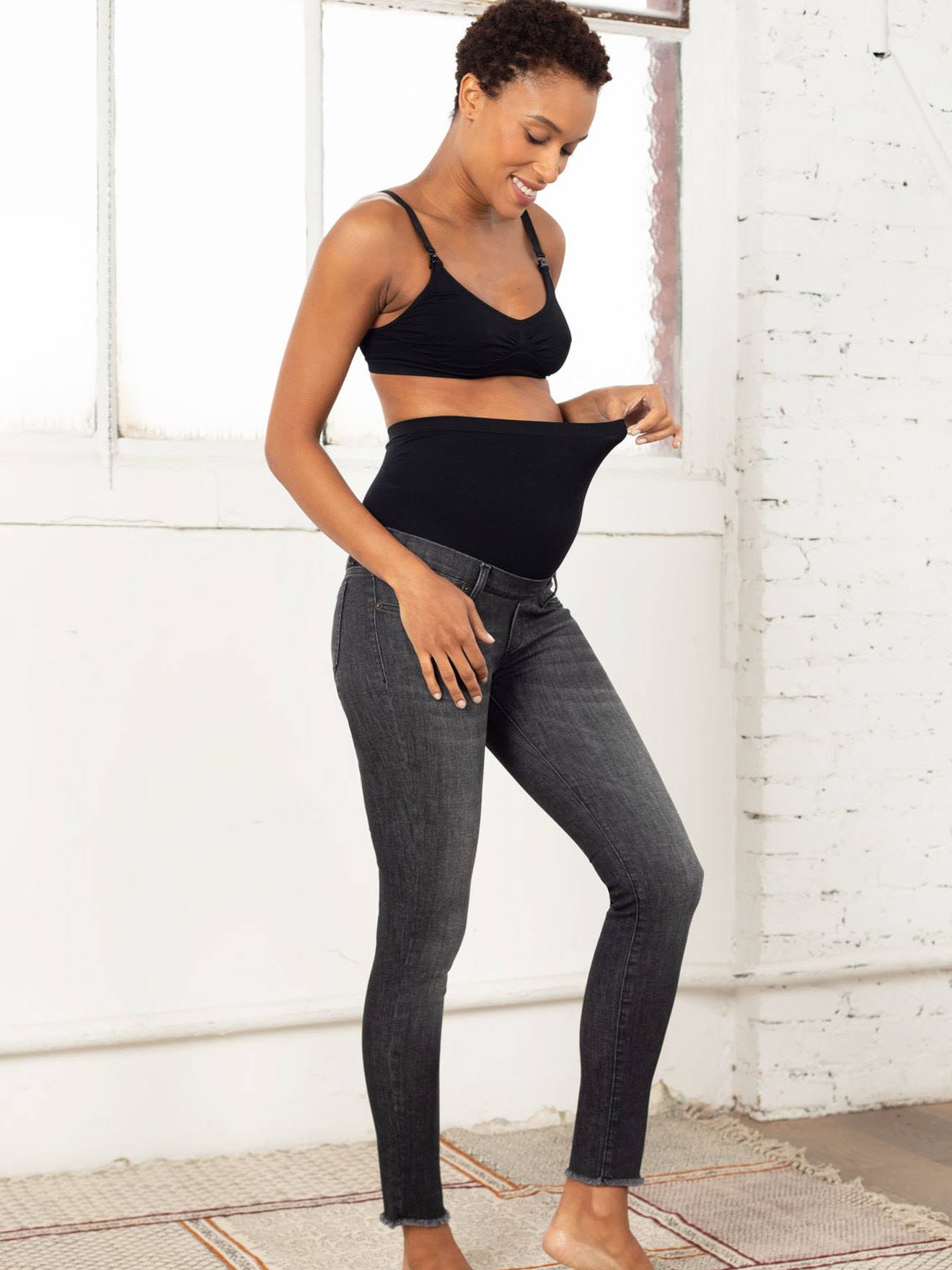 Envie de Fraise Umstands-Jeans Dave Seamless ENVIE DE FRAISE, 7/8-Länge - schwarz