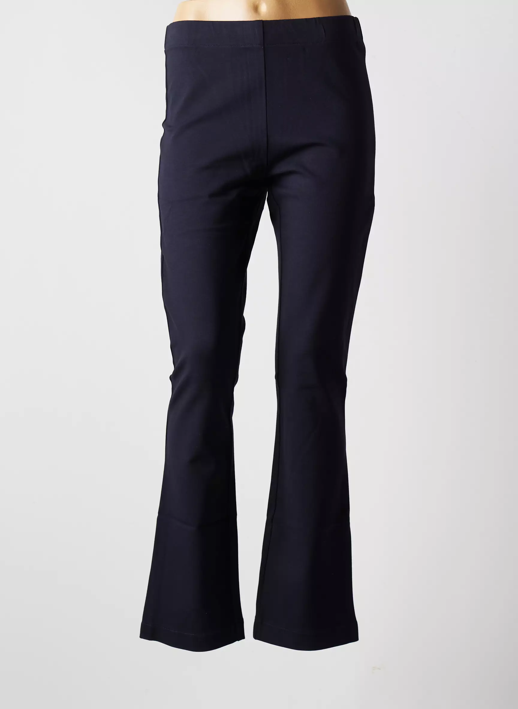 Blanc Boheme Pantalons Droits Femme couleur bleu